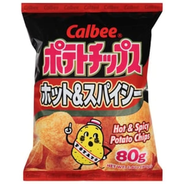 Calbee Hot & Spicy Chips.